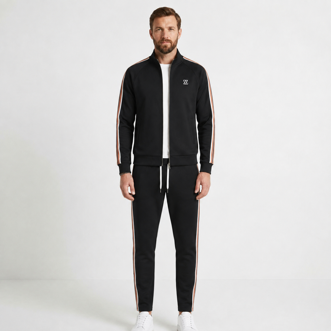 Striped Two-Piece Jogger Tracksuit For Men