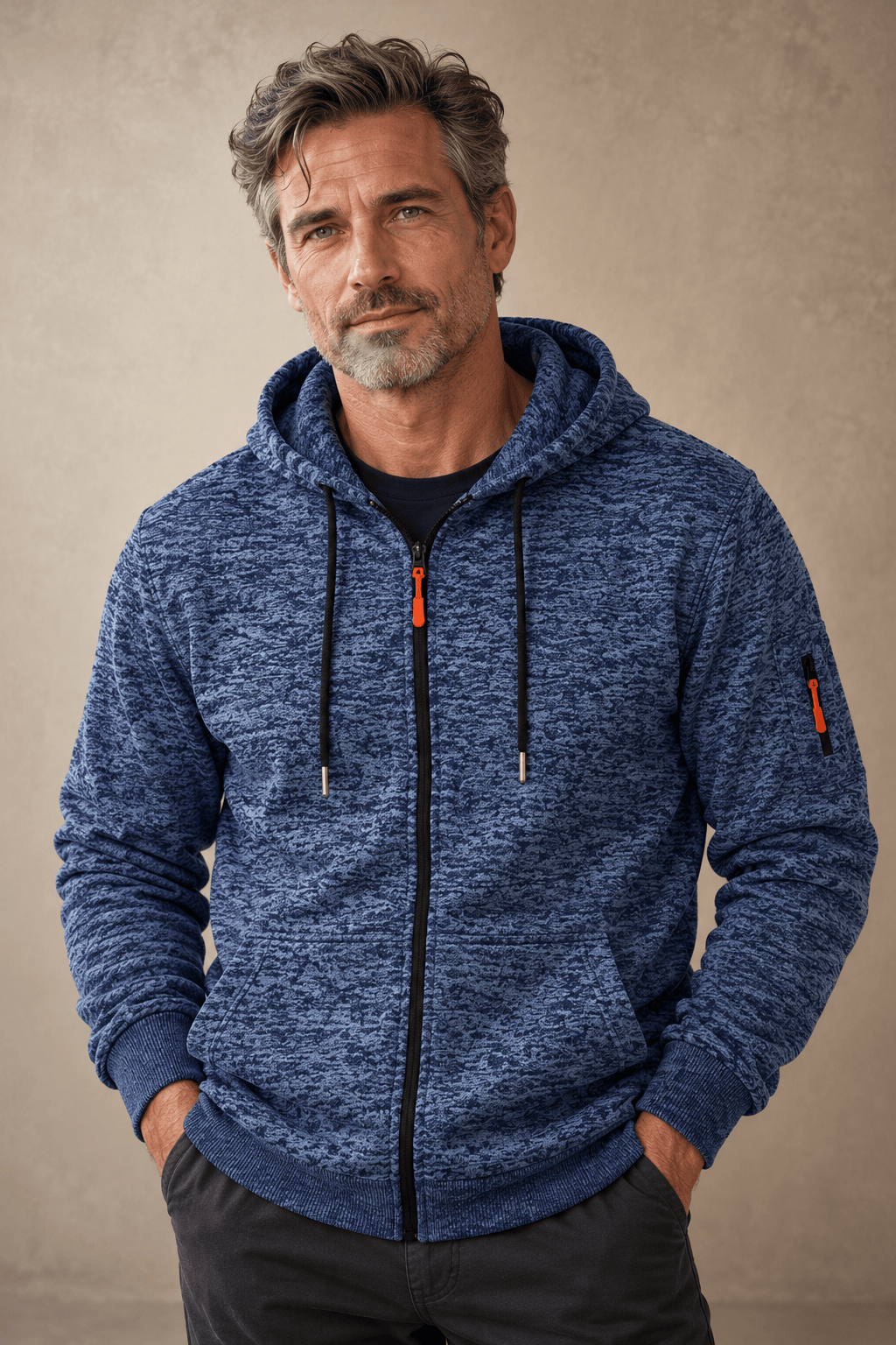 LAURENT MONACO | THICK ZIP-UP HOODIE FOR MEN