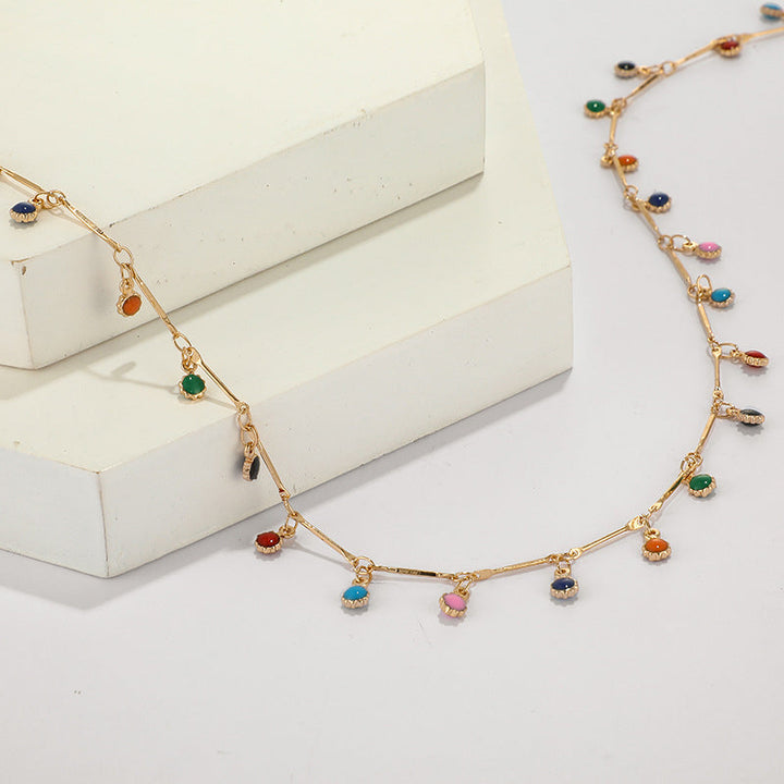 Bohemian Colored Necklace, view 3 - Elena Harper