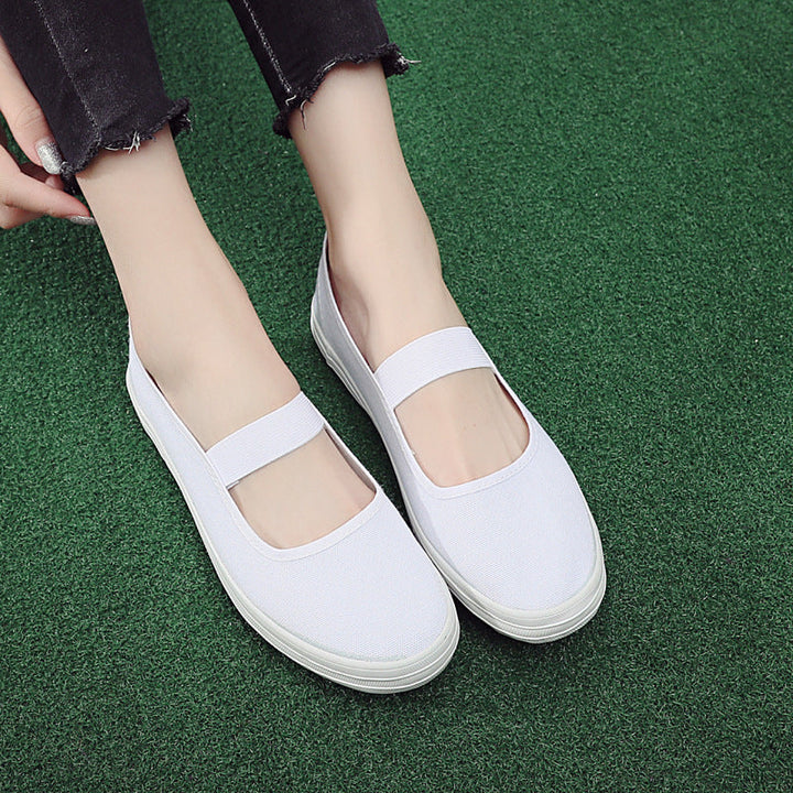 Women's Comfortable Slip-On Sneakers with Elastic Straps EB