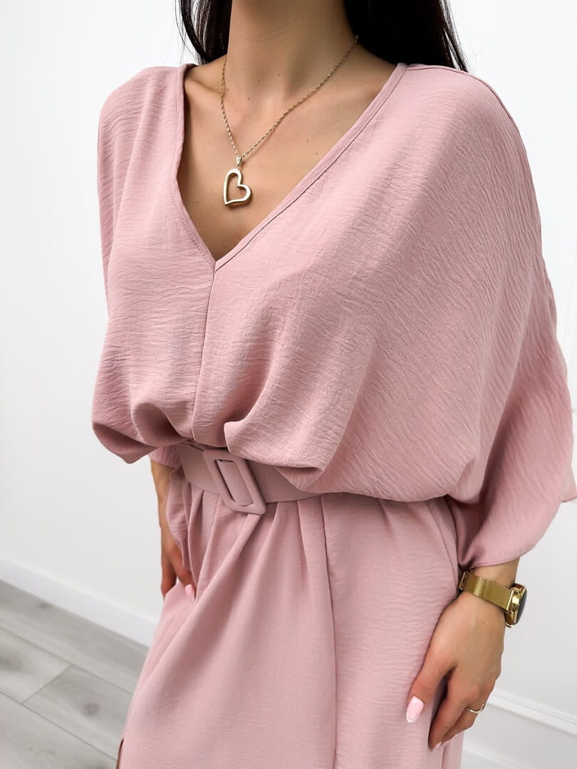 Mazie | Stylish Maxi Dress with Side Slits and Belt