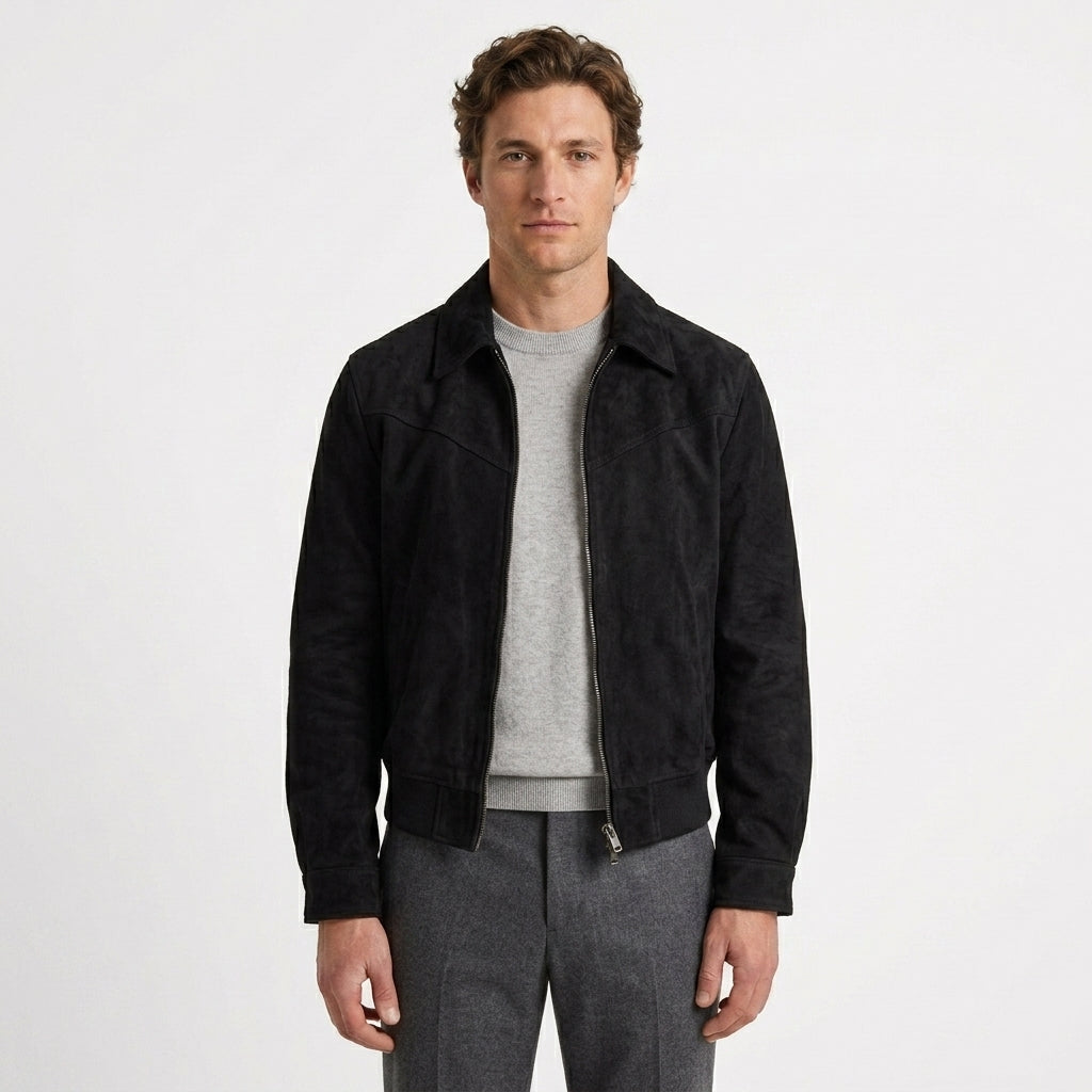 Classic Look Suede Effect Jacket