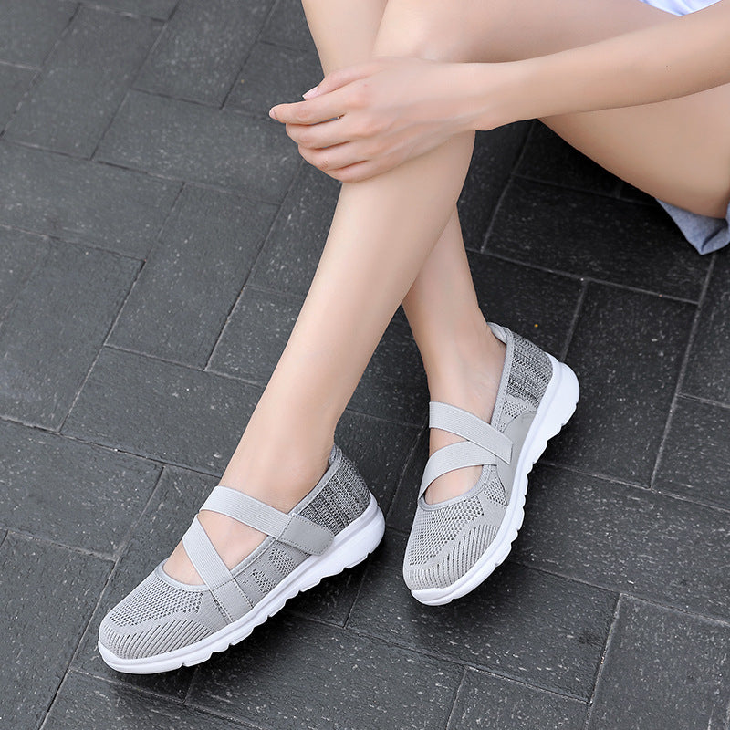 Women's Comfortable Slip-On Sneakers with Flexible Strap System EB