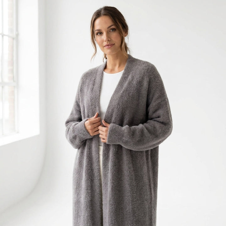 Long Open Knit Cardigan Longline