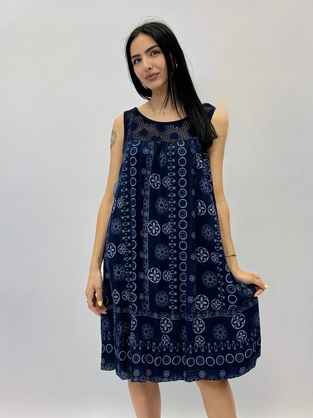 Dominique™  |  Sleeveless Dress soft luxurious fabrics Details