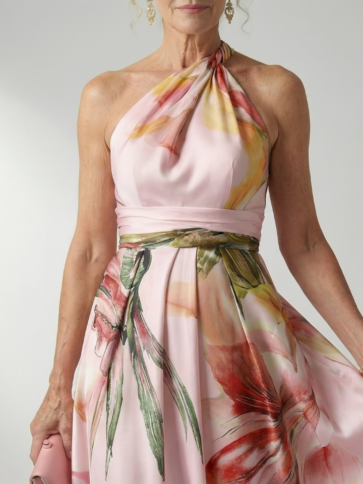 Amiel Light Floral Maxi Dress - Elena Harper