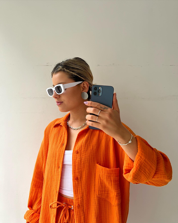 April Casual Cotton Loungewear Set, view 4 - Elena Harper