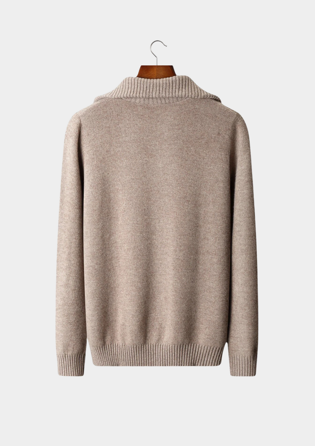 Emma & Rose wool quarter-zip sweater — premium knitwear