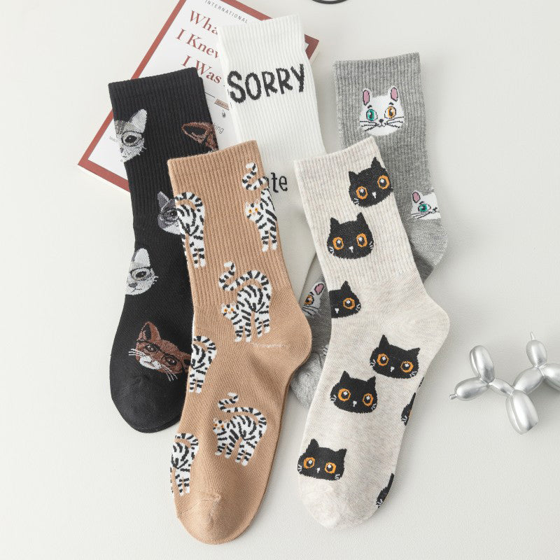 Cartoon Cat Socks