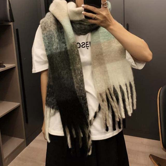Warm Plaid Scarf