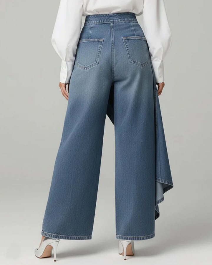 Ashley Denim Wrap Trousers - Elena Harper
