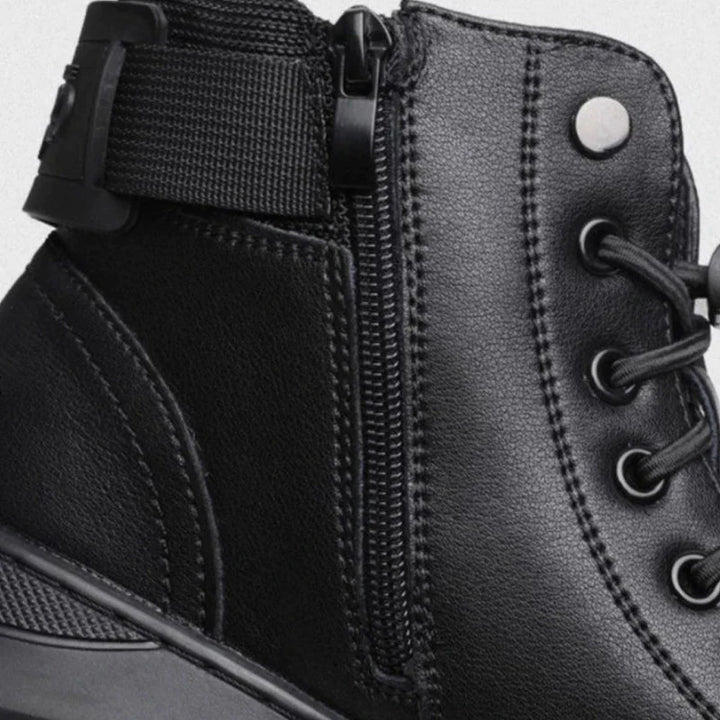 Elegant Black Leather Boots for Men