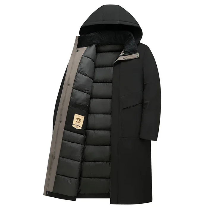 Alexander | Men's Long Winter Padded Coat with Hood