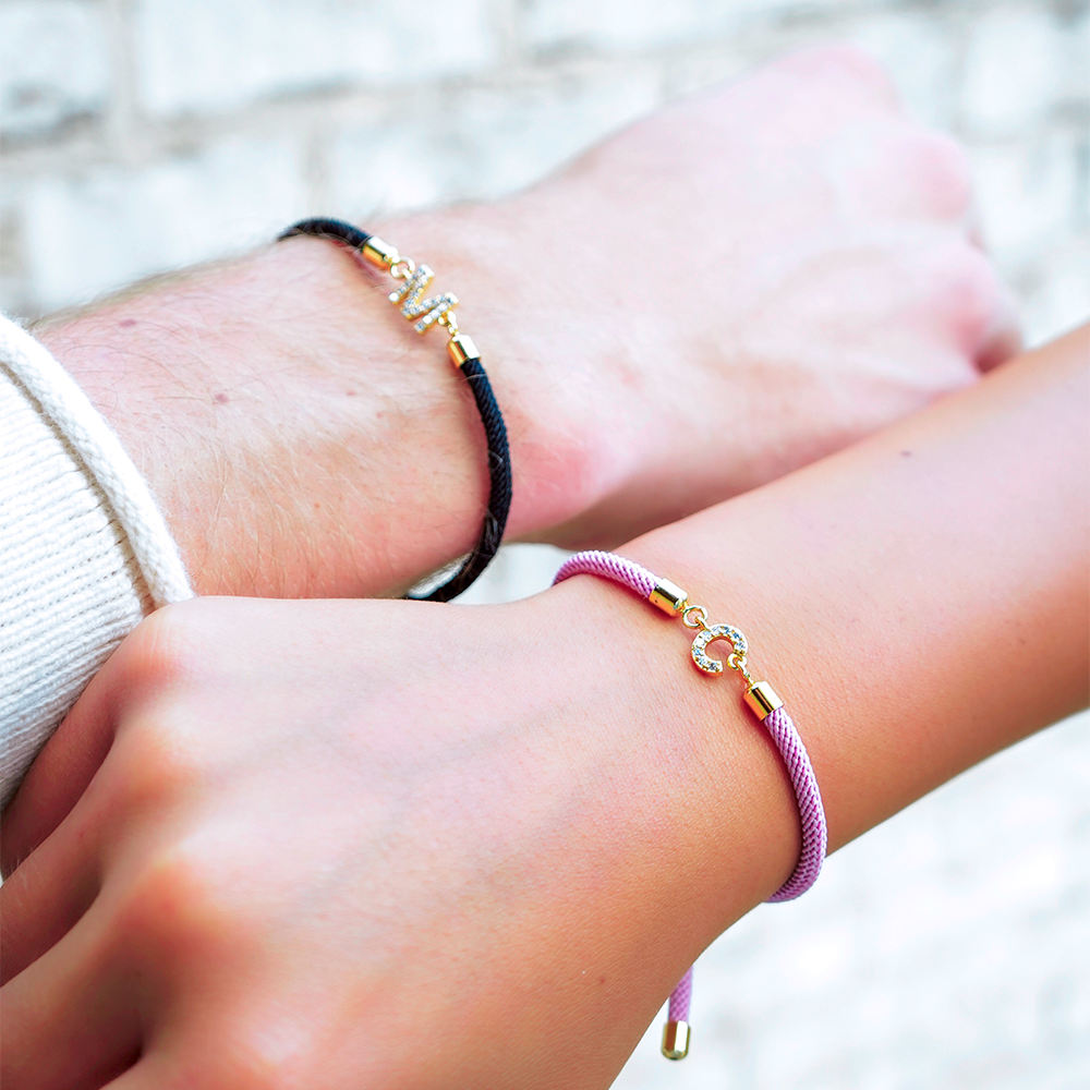 Calla Customizable Bracelet with Engraved Initial, view 4 - Elena Harper