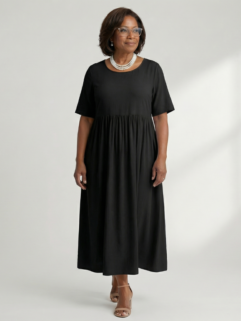 Ciren Simple Gather Midi Dress - Elena Harper
