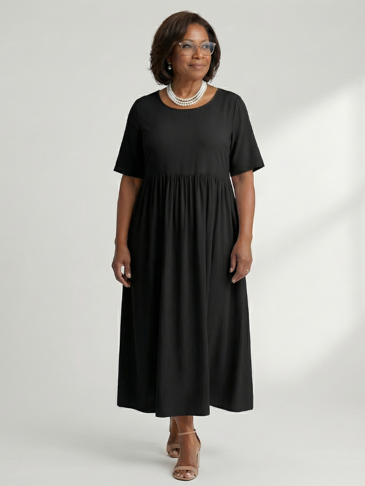 Ciren Simple Gather Midi Dress - Elena Harper