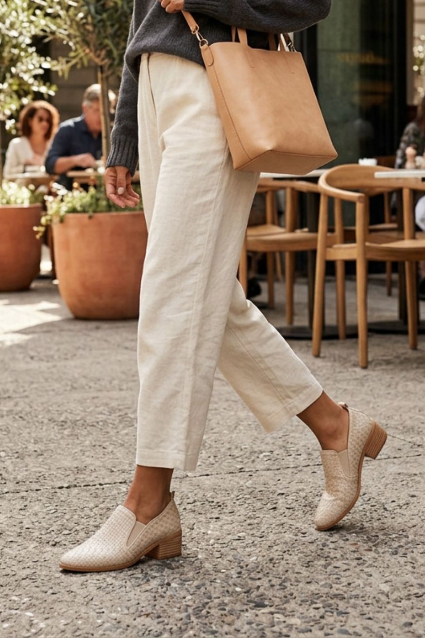 Women's Structured Loafers | Low Block Heel