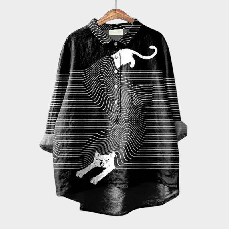 Elegant Milla™ blouse by Emma & Rose Cape Town, featuring a stylish, flowy fabric and classic design details.