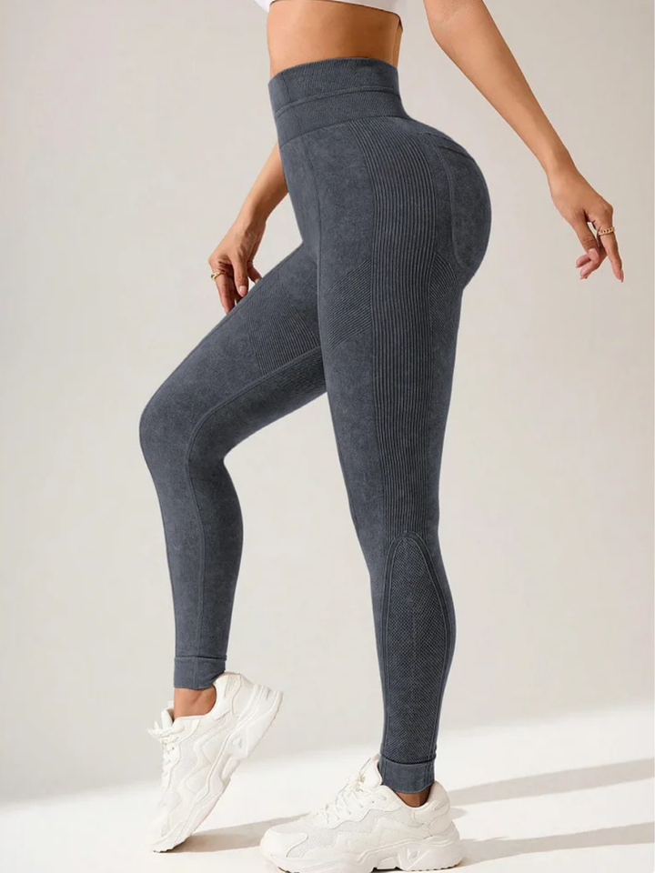 Lavender Sculpted Denim Leggings - Elena Harper