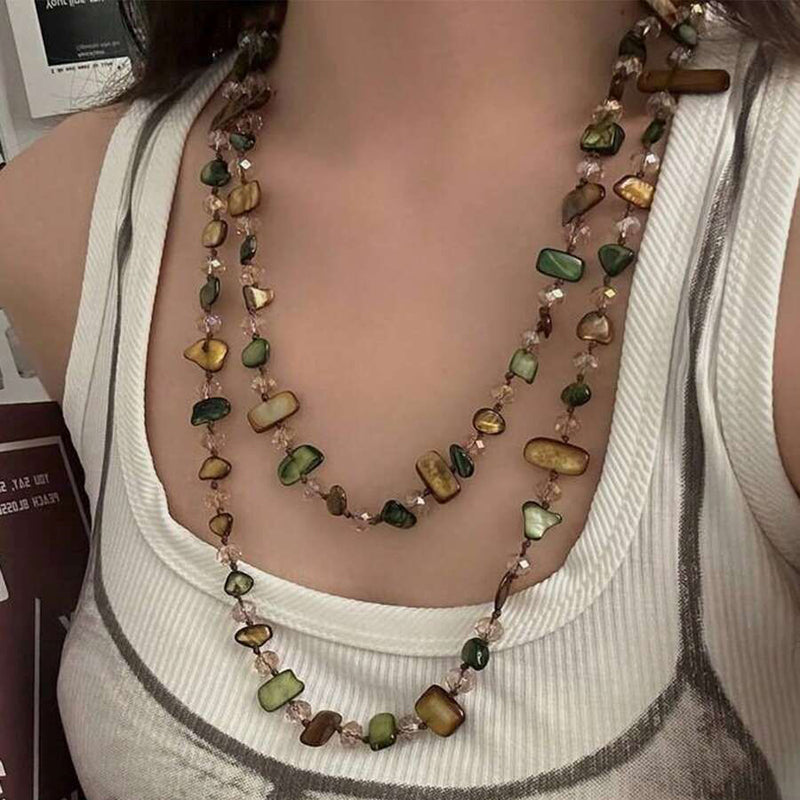 Bohemian Pearl Necklace, view 2 - Elena Harper