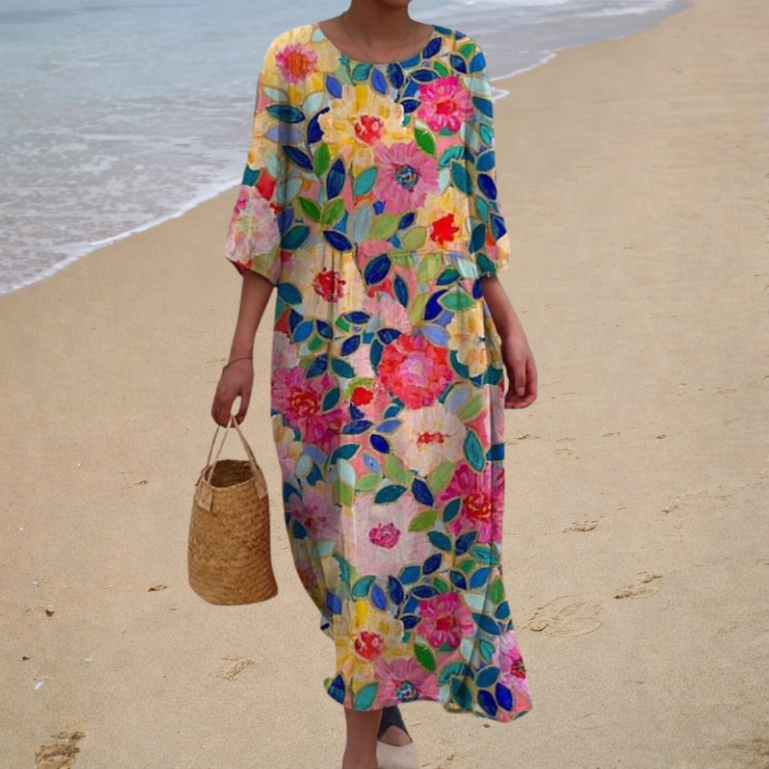 Aurélie Beautiful Floral Maxi Dress - Elena Harper