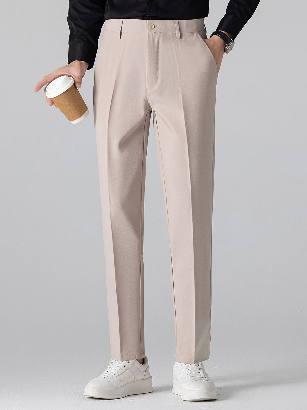 LONG SLEEVE CHECKED SHIRT WITH BUTTONS & SLIM FIT PANTS WITH NARROW LEGS