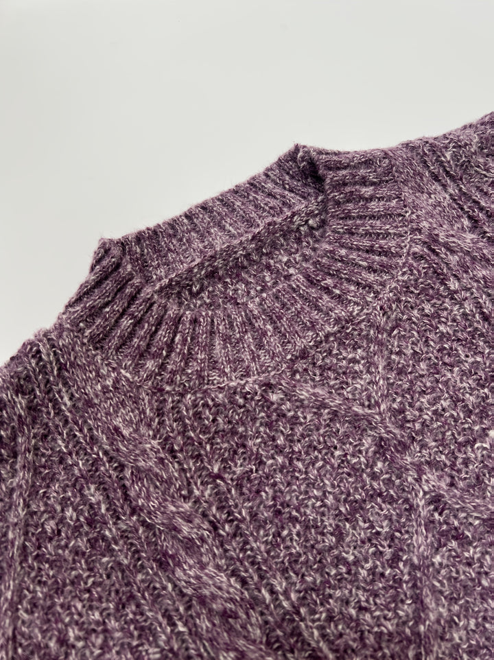 Tabitha Cable-Knit Sweater Dress, view 5 - Elena Harper