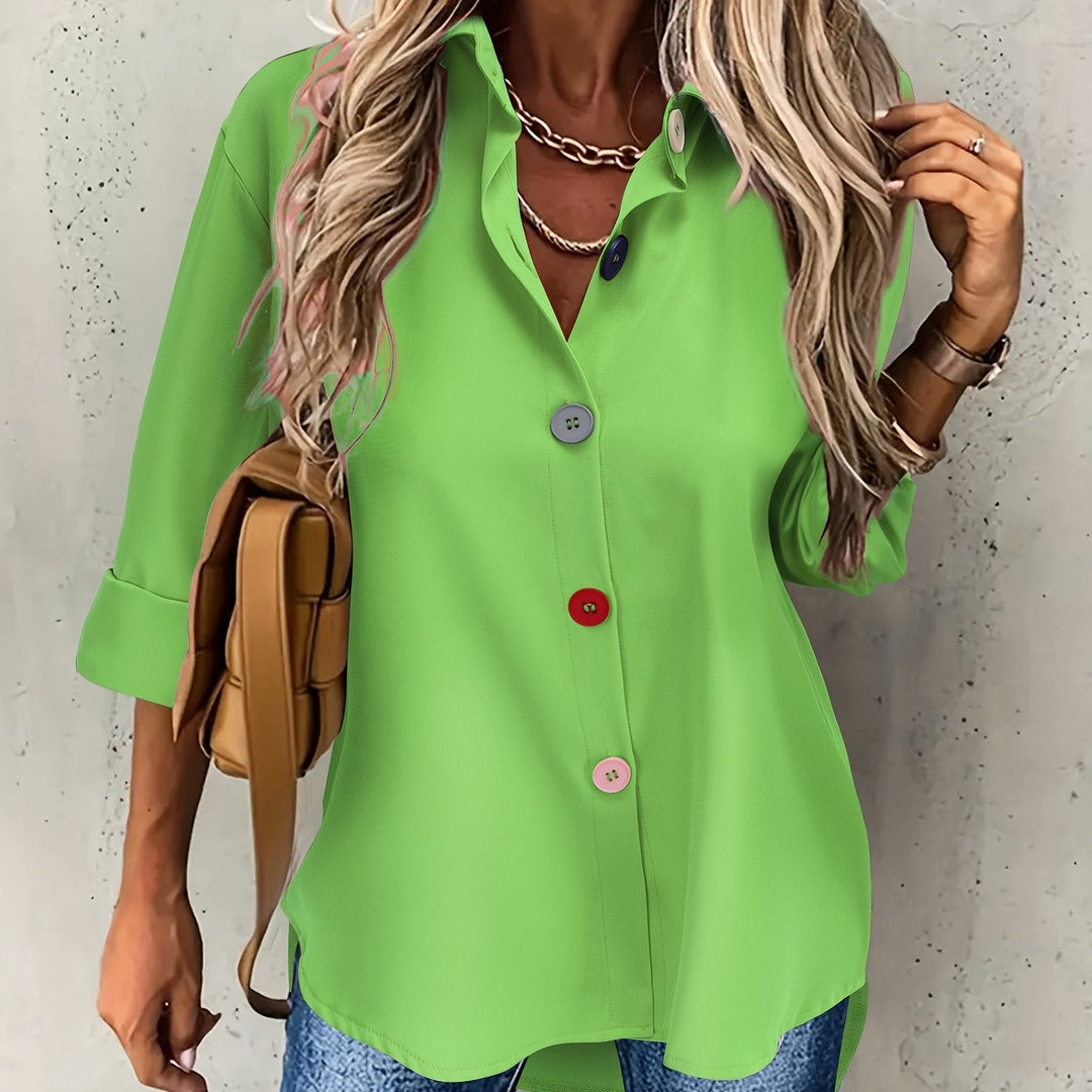 CHIC BLOUSE WITH BUTTONS FOR WOMEN