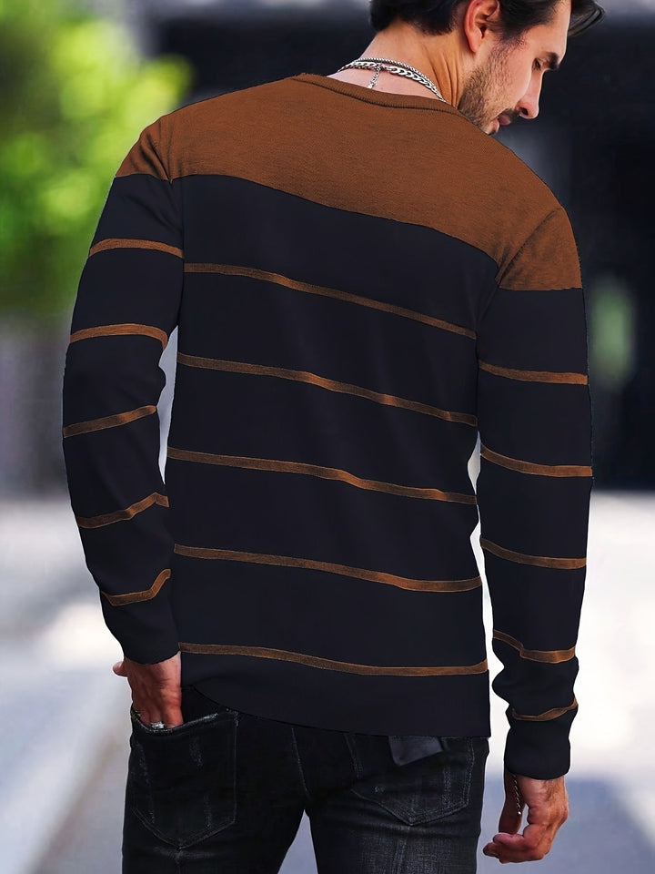 Rory Colour-Block Striped Pullover - Elena Harper