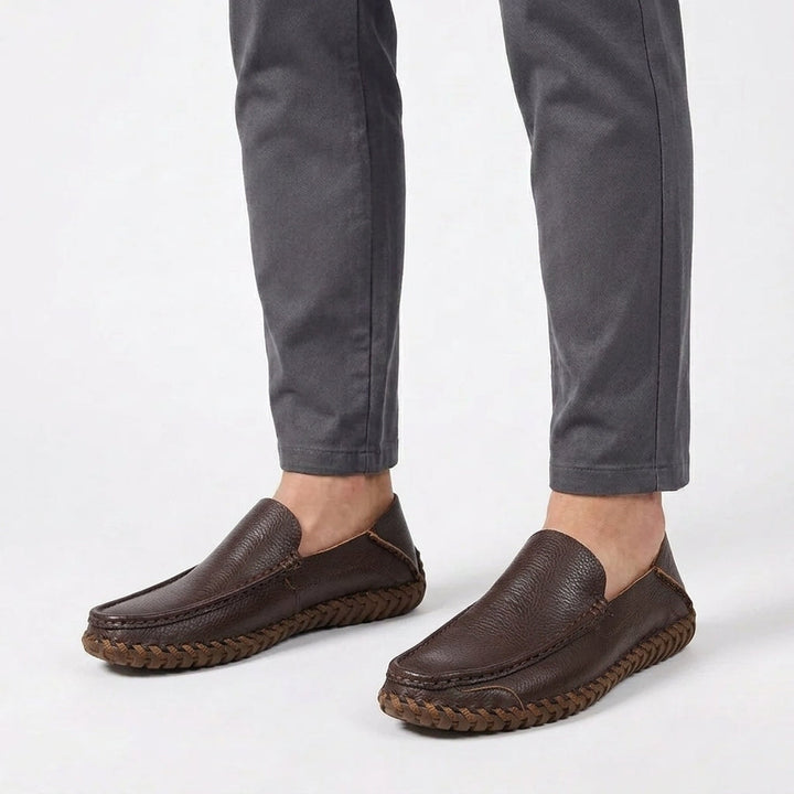 Hand-Stitched Slip-On Shoes For Men