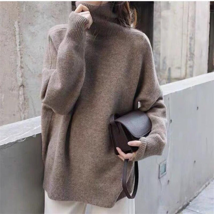 Cozy Turtleneck Sweater for Women – Elegant Loose Fit Knit