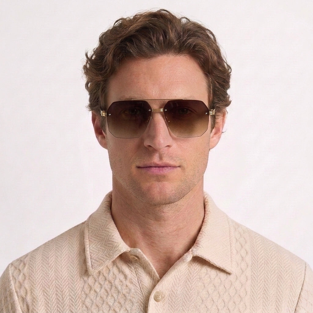 Geometric Gradient Sunglasses for Men