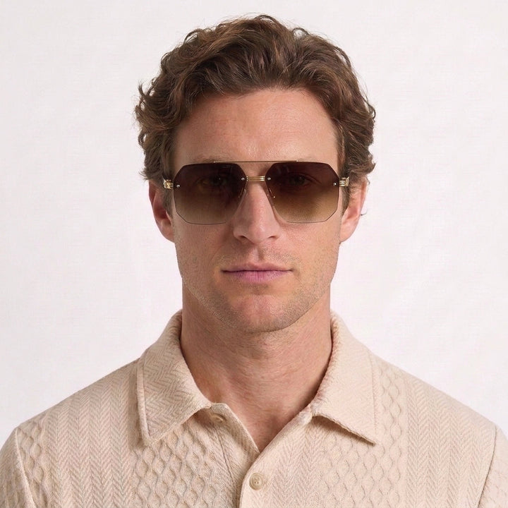 Geometric Gradient Sunglasses for Men