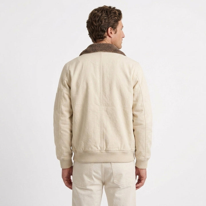 Sherpa Lined Aviator Jacket for Men