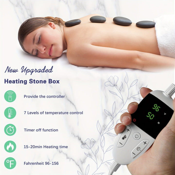 Professional Hot Stone Massage Set with Heater for Deep Relaxation