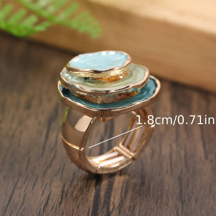 Emma & Rose Cape Town Shana™ boho triple layer ring with intricate designs and mixed metal finishes.
