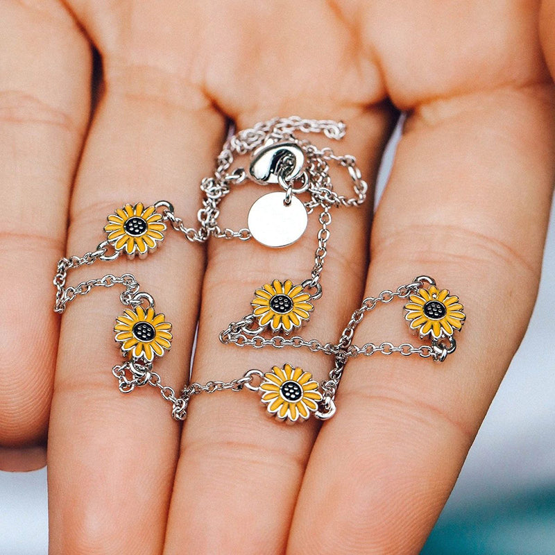 Bohemian Sunflower Necklace, view 3 - Elena Harper