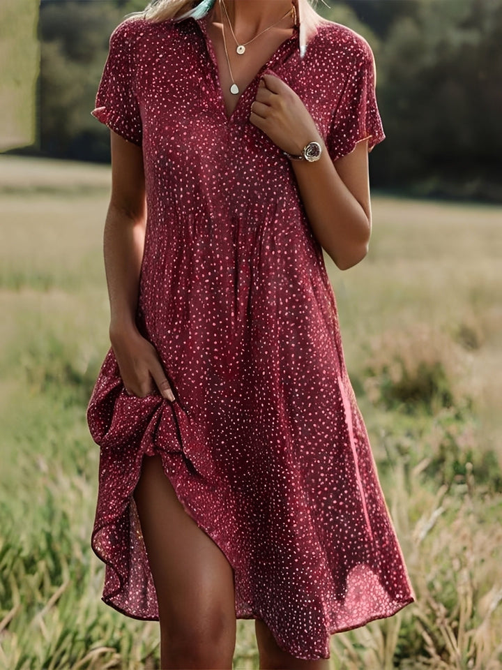 Gloria Elegant Ethical Dress with Sleeves for Women, view 4 - Elena Harper