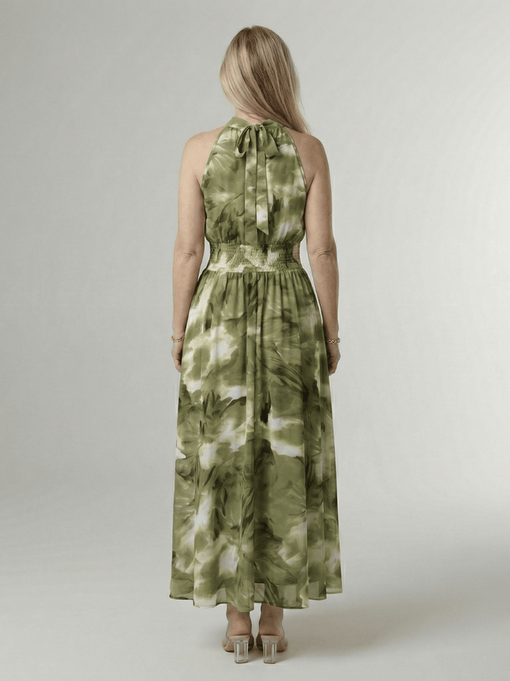 Sylin™  |  Gathered Halter Midi Dress
