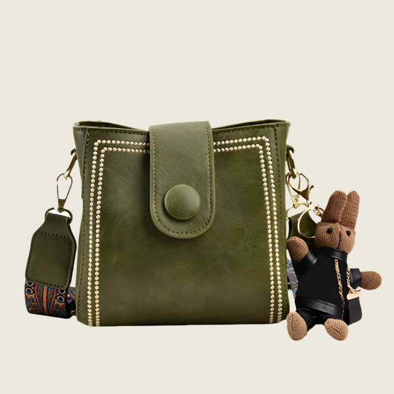 Small square women's bag in soft PU – Retro style and trendy for everyday use