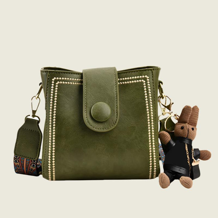 Small square women's bag in soft PU – Retro style and trendy for everyday use