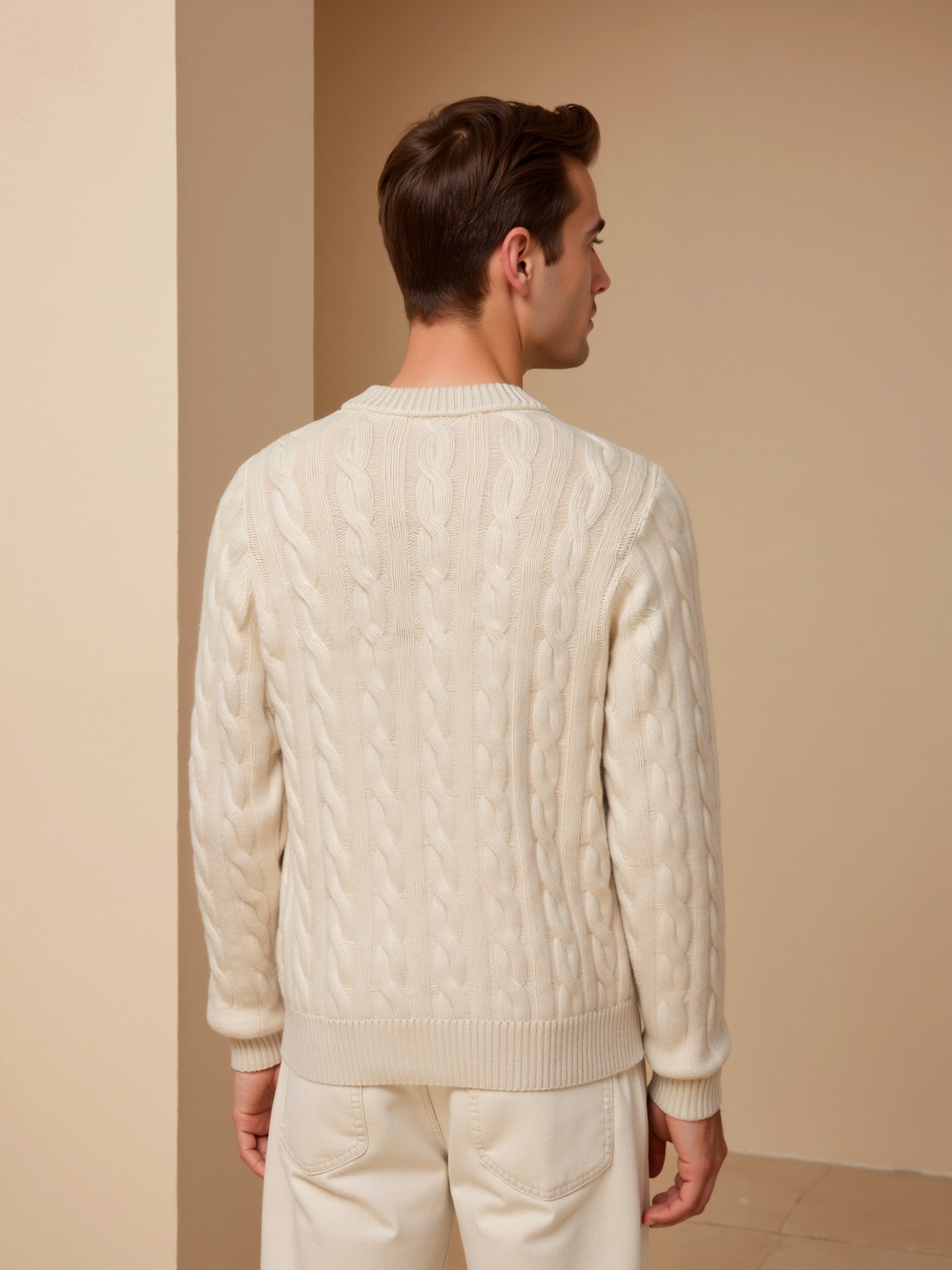 Emma & Rose cashmere cable knit sweater — premium winter jumper