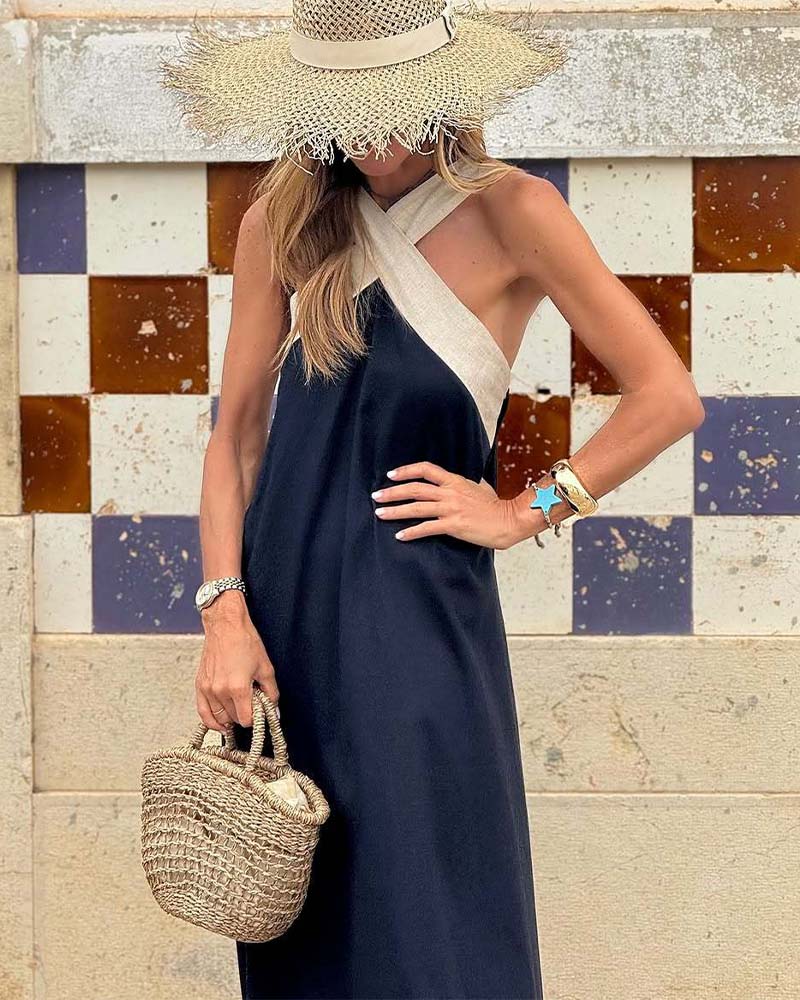 Senna - Casual Dress with Cross Band