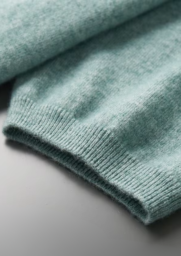 100% CASHMERE CLASSIC CREWNECK T-SHIRT