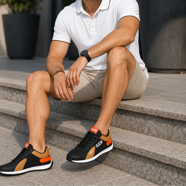 Luiz Elegant Lace-Up Sneaker, view 3 - Elena Harper