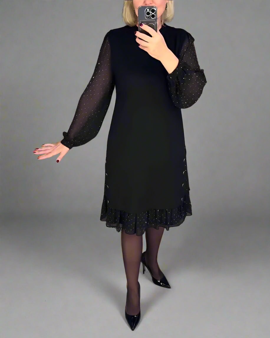 Swenthilda Elegant Autumn Dress with Figure-Flattering Cut - Elena Harper