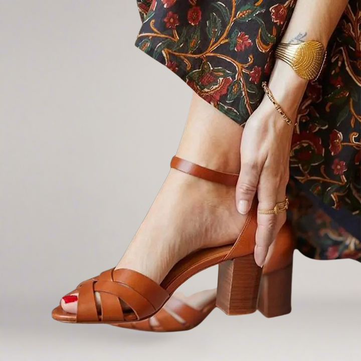 Amalfi Handcrafted Open Wedge Sandals - Elena Harper
