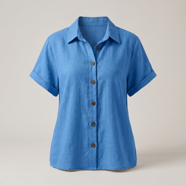 Luna | Classic and Versatile Women's Blouse with Short Sleeves
