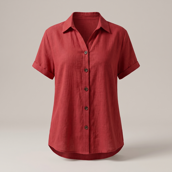 Luna | Classic and Versatile Women's Blouse with Short Sleeves