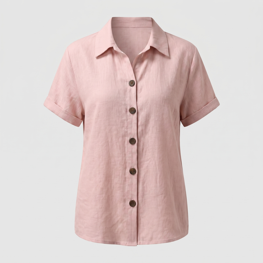 Luna | Classic and Versatile Women's Blouse with Short Sleeves
